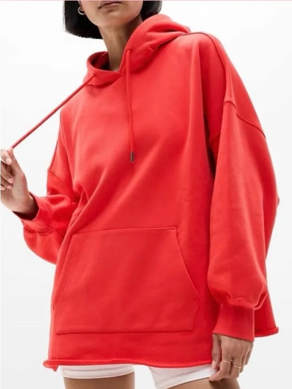 Athleta Terry Oversized Hoodie Sweatshirt  in Cardinal Red | L | GUC